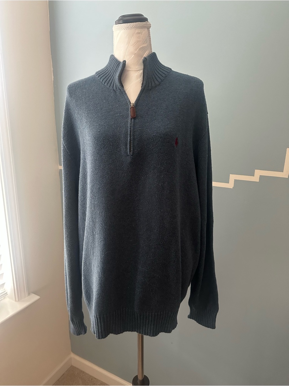 Polo by Ralph Lauren Slate Blue Half-Zip Sweater